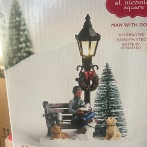 St. Nicholas Square Man with Dogs